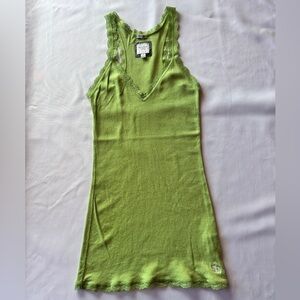 Abercrombie & Fitch Lime Green Lace Tank Top, Medium, NWOT